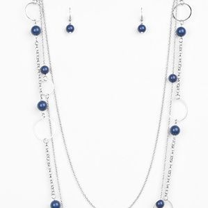 Blue and silver necklace